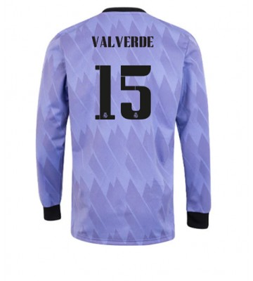 Real Madrid Federico Valverde #15 Bortatröja 2022-23 Långa ärmar